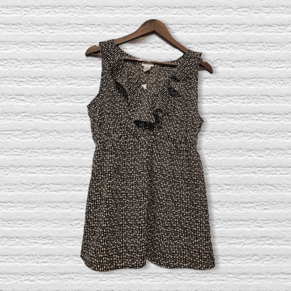 Motherhood Maternity Black and White Sleeveless Blouse